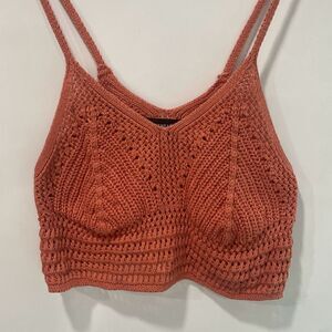 Streetwear Society Crochet knit bra top large